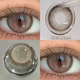 OKLULU 2PCS/Pair Free Delivery Colored Contact Lenses Myopia Prescription Lens Natural Pupils Color Lenses Blue Brown Lens