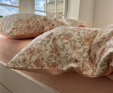 OKLULU  -  Romantic french pastoral floral pink bedding set,twin full queen king sand cotton home textile bed sheet pillow case quilt cover