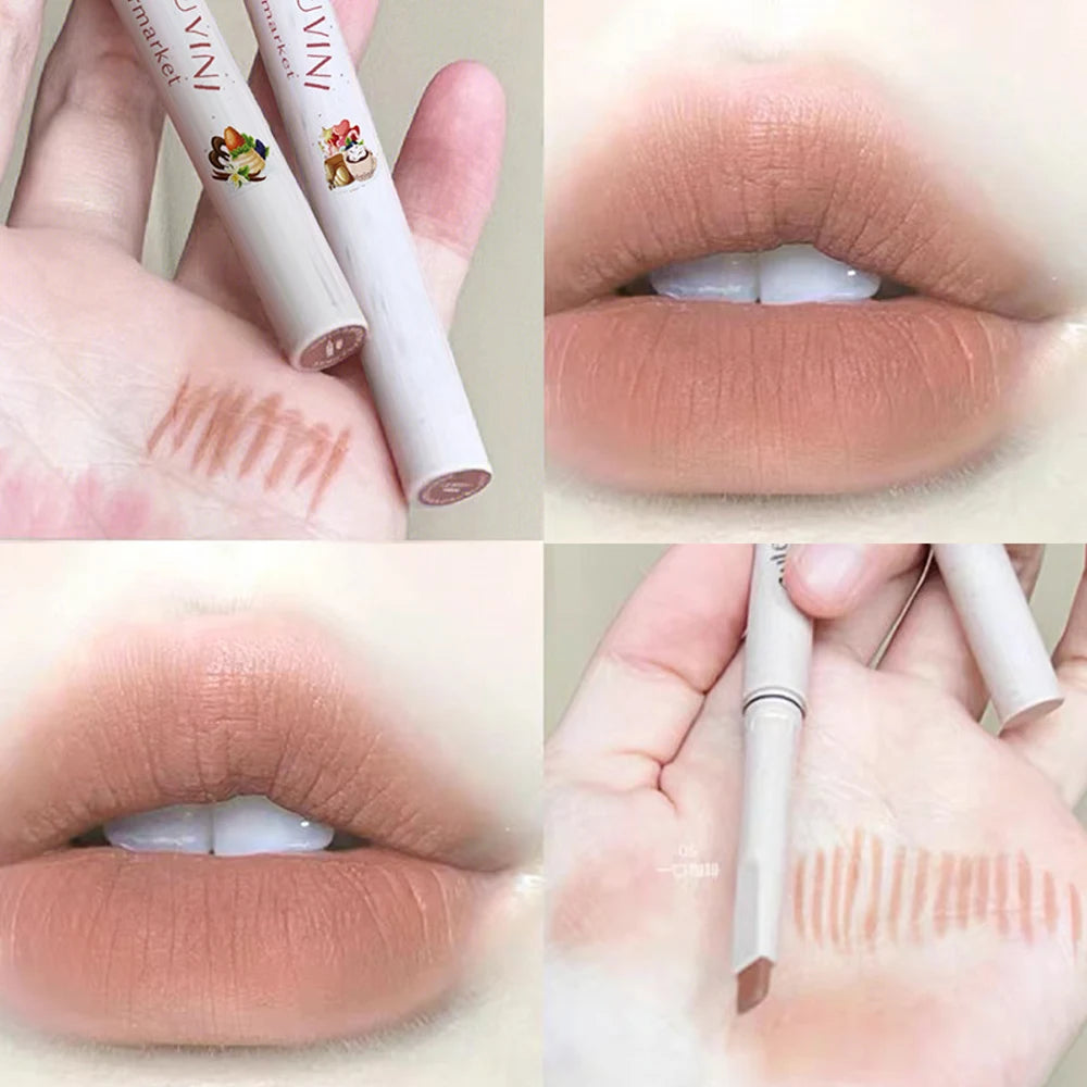 Oklulu Matte Contour Lip Liner 5 colors Waterproof Lasting Plump Velvet Lipstick Natural Outline Lips Line Pen Lips Makeup Cosmetics