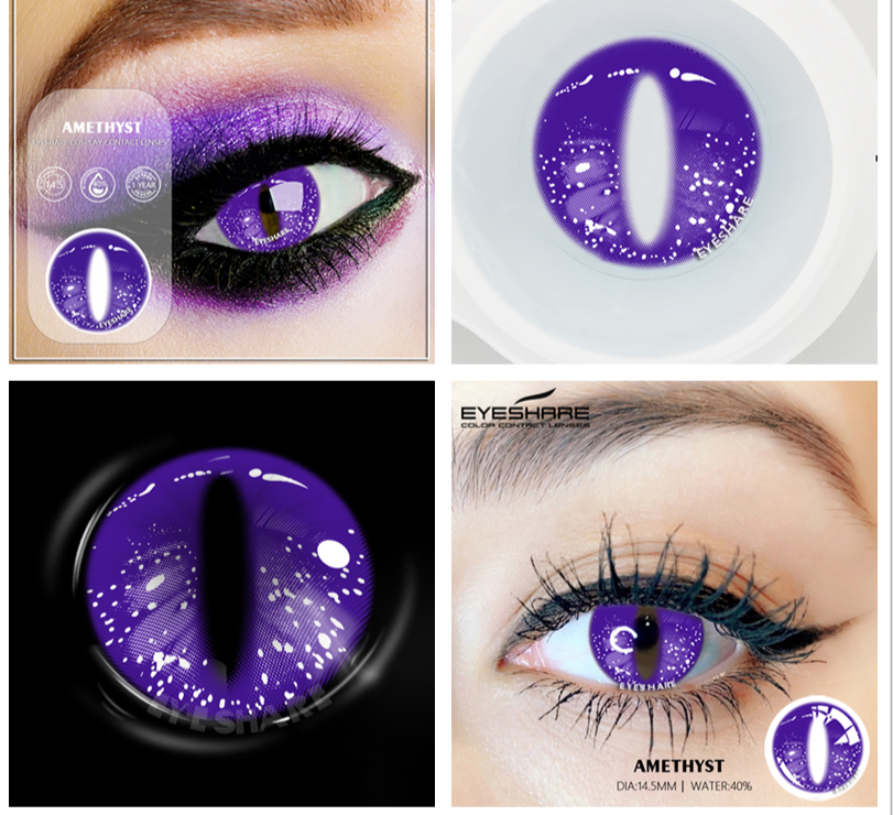 2pcs Colored Contact Lenses For Eyes Cosplay Colored Lenses Blue Contact Lens Yearly Beautiful Pupil Eyes Contact Lens