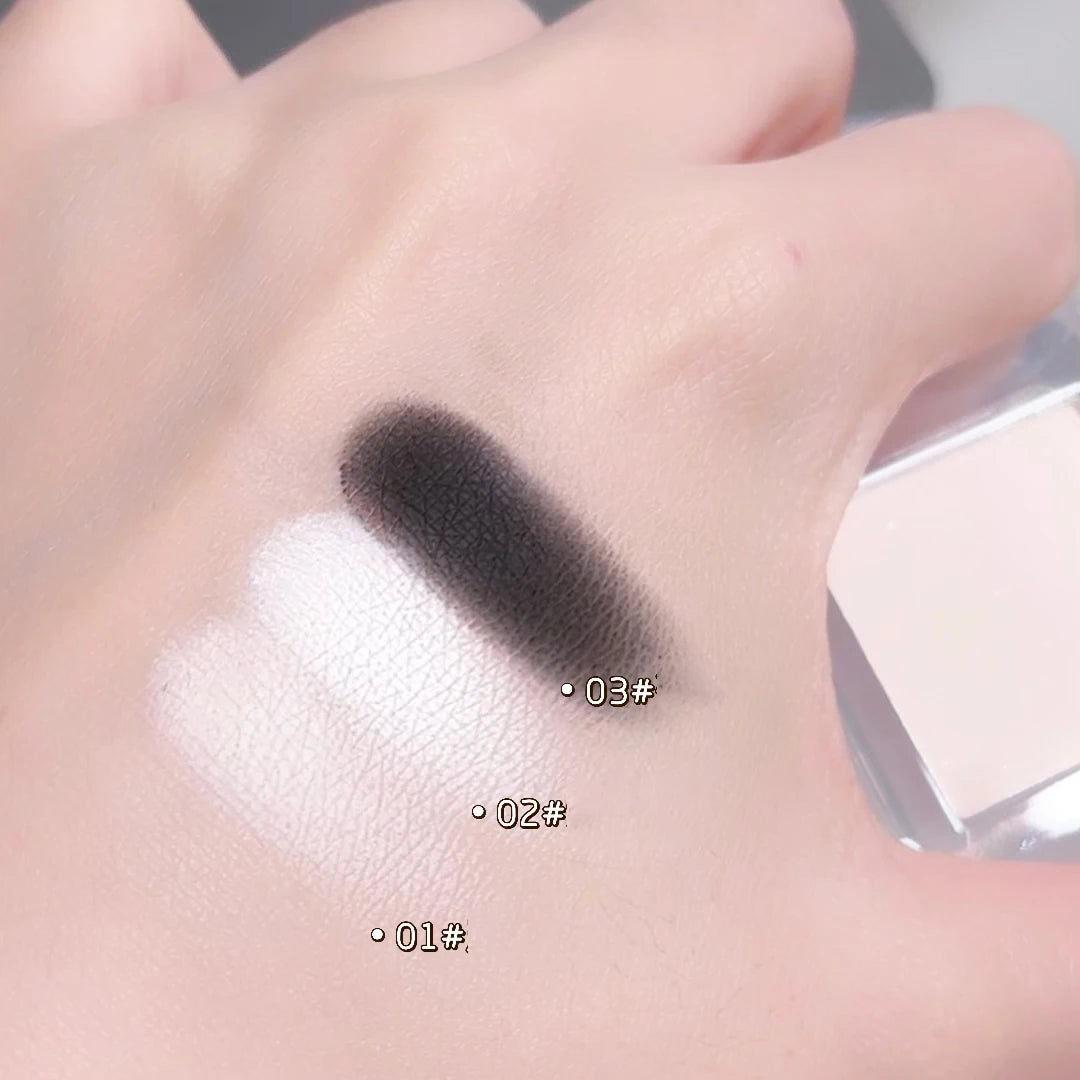 Oklulu Monochrome Matte White Eyeshadow Primer Makeup Lasting Smooth Easy To Wear Naturally Brighten Silkworm Eye Shadow Palette