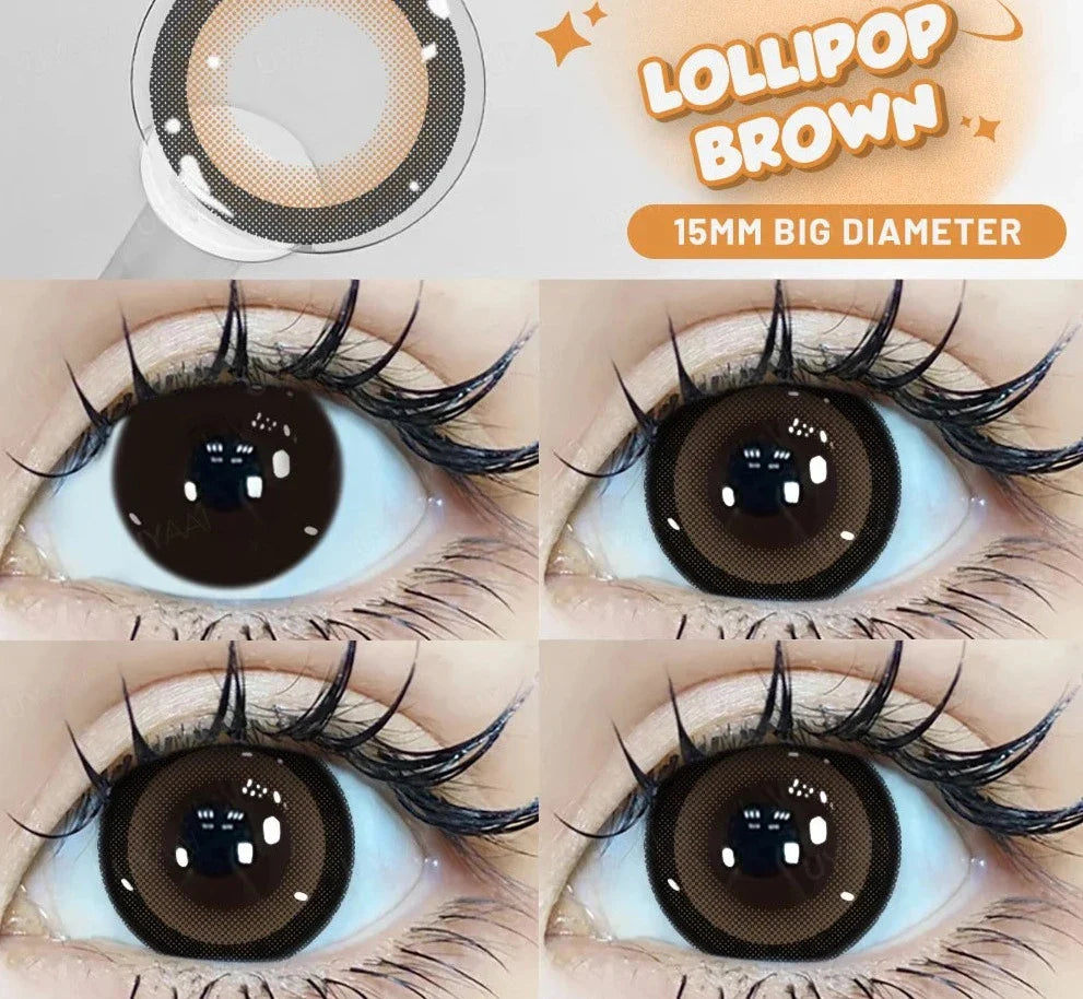 15mm Big Diameter Black Lenses 14.5mm Lenses  Colored Contact Lenses for Eyes Big Eye Lenses Natural Look Lenses