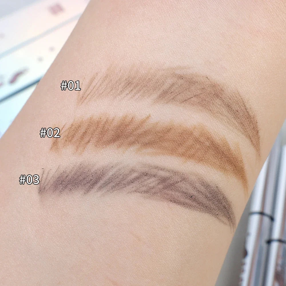 OKLULU  -  Waterproof Rotatable Coffee Brown Gray Eyebrow Pencil Lasting No Blooming Smooth Matte Double Head Eyebrow Tattoo Pen Makeup