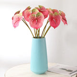 OKLULU 1pc Artificial Flower Real Touch Anthurium Lotus Wedding Bride Fake Flower Plant DIY Party Christmas Home Decoration Accessories