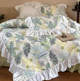 OKLULU  -  Fresh french pastoral green bedding set,full queen king fairyfair ruffled cotton home textile bed sheet pillow case quilt cover