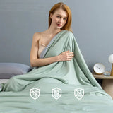 Oklulu  -  New Cold Fiber Cooling Quilt Summer Cool and Heat-absorbing Heat Air Conditioner Comforter Soft Cool But Not Icy Queen Blanket