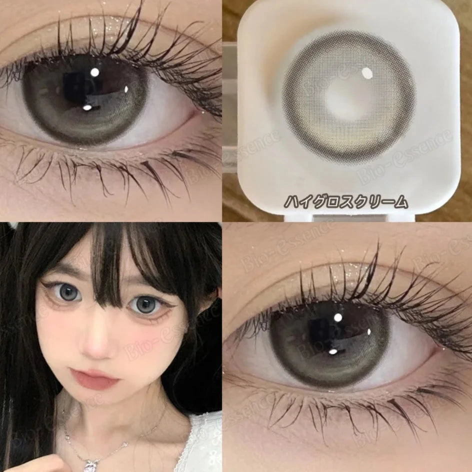 OKLULU 1 Pair Myopia Lenses Colored Contact Lenses with Degree Natural Colored Eye Lenses with Diopters Blue Contact Lenses