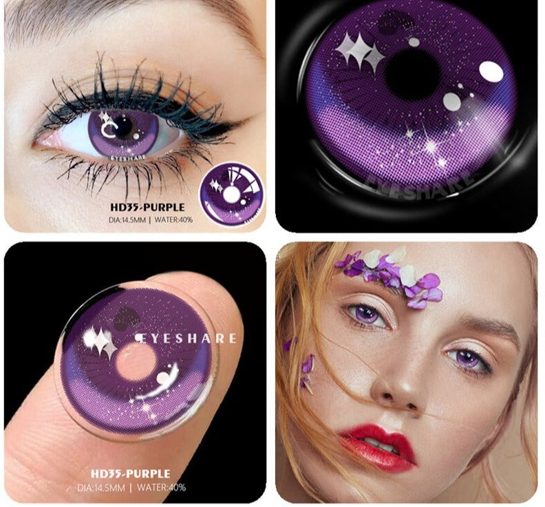 Color Contact Lenses For Eyes Anime Cosplay Colored Lenses Blue Purple Multicolored Lenses Contact Lens Beauty Makeup