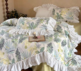 OKLULU  -  Fresh french pastoral green bedding set,full queen king fairyfair ruffled cotton home textile bed sheet pillow case quilt cover