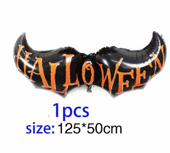 Huge Standing Halloween Pumpkin Ghost Balloons Witch Bat Spider Foil Ballon Inflatable Kids Toys Globos Halloween Party Supplies