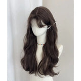 OKLULU  -  Black wigs Long Body Wave Wig for Women daily party Cosplay Lolita Natural Hair Heat Resistant Synthetic Wig Headband 가발