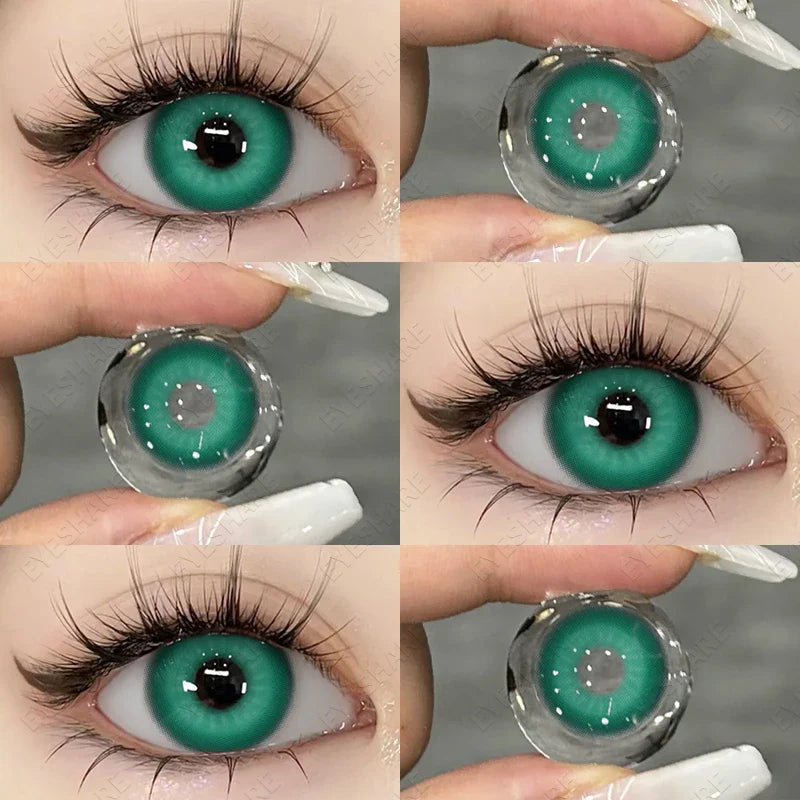 1Pair Colored Contact Lenses for Eyes Fast Delivery Brown Lenses Gray Pupils Lens Green Eye Lenses Blue Eye Lens Yearly