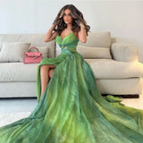 Serendipity A-Line Formal Occasion Elegant  V-Neck High Split  Evening Dress for Charming Women New