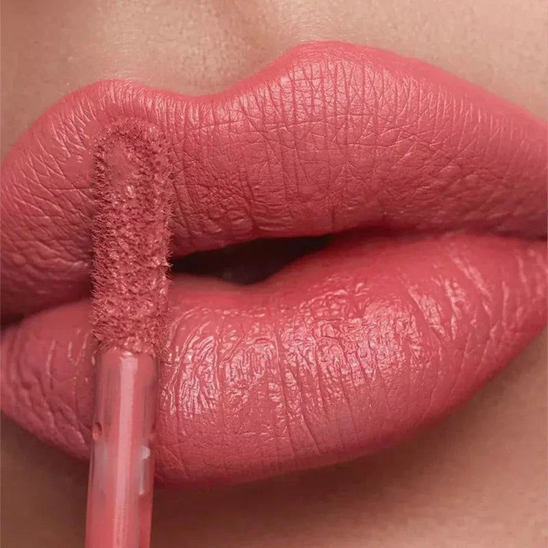 Oklulu Nude Matte Lip Gloss 12 Colors Long-lasting Velvet Lipstick Waterproof Non-fade Non-stick Cup Lipsticks Women Makeup Cosmetic