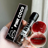 Oklulu Mirror Glass Lip Tint Punk Dark Red Lip Gloss Juice Lip Glaze Water Light Clear Lipstick Non Stick Cup Liquid Liptint Makeup