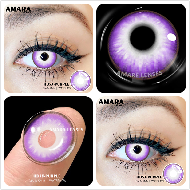 Color Contact Lenses For Eyes 2pcs Anime Cosplay Colored Lenses Blue Crazy Halloween Lenses Contact Lens Beauty Makeup