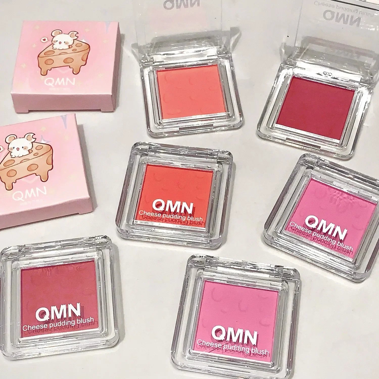 OKLULU  -  Monochrome Blusher Contour Matte Natural Cheek Tint Peach Pink Cream Low Saturation Waterproof Natural Blush Face Rouge Cosmetic