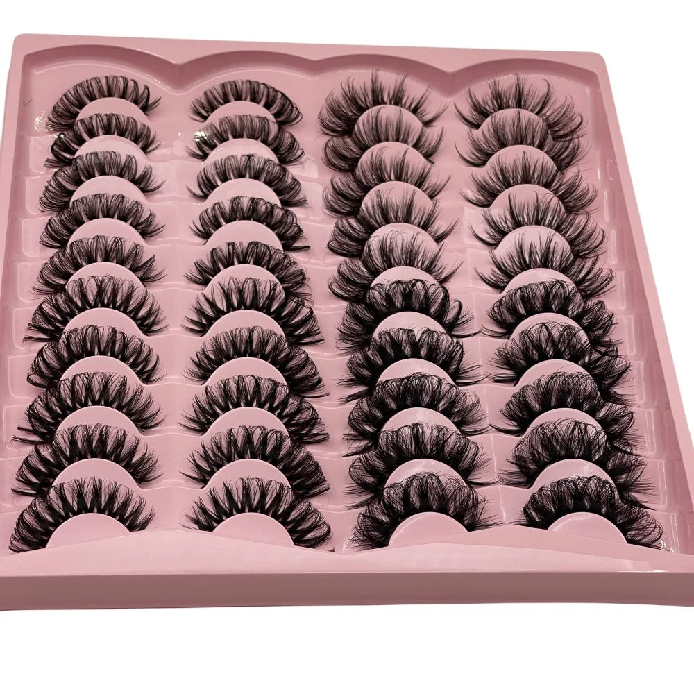 Oklulu 20 pairs Dramatic Volume 3D Faux False Eyelashes for Natural Looking Eyelash Extensions and Makeup