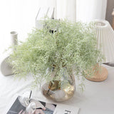 OKLULU Artificial Plastic Plants Leaves Green Rosemary Branch for Garden Vase Home Christmas Wedding Decoration Faux Fake Flowers