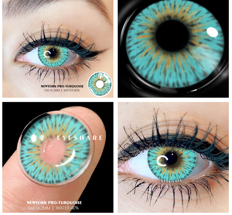 2pcs Colored Contact Lenses For Eyes Cosplay Colored Lenses Blue Contact Lens Yearly Beautiful Pupil Eyes Contact Lens