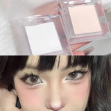 Oklulu Monochrome Matte White Eyeshadow Primer Makeup Lasting Smooth Easy To Wear Naturally Brighten Silkworm Eye Shadow Palette