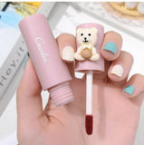 Oklulu  Girl's Velvet Matte Lipstick Blush Waterproof Long Lasting Cute Bear Lipgloss Non-Stick Cup Makeup Lip Tint Mud Cosmetic