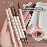 Oklulu Double Head Eyeliner Pencil Quick Drying Waterproof Non-smudge Matte Eyeliner Lying Silkworm Gel Pen Multifunction Eyes Makeup