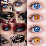 OKLULU  -  2pcs Color Contact Lenses For Eyes Anime Cosplay Colored Lenses Blue Yellow Colored Lenses Contact Lens Beauty Pupils