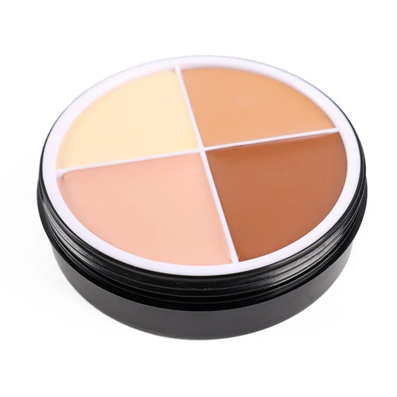 Oklulu 4 Colors Concealer Makeup Palette Waterproof Moisturizing Coverage Dark Circle Face Contour Bronzer Foundation Cream Cosmetic