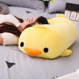 OKLULU Cute Down Cotton Lying Duck Stuffed Yellow Duck Plush Toy Soft Children Pillow Cushion Nice Christmas Gifts for Girls Room Decor