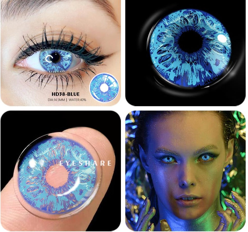 Color Contact Lenses For Eyes Anime Cosplay Colored Lenses Blue Purple Multicolored Lenses Contact Lens Beauty Makeup