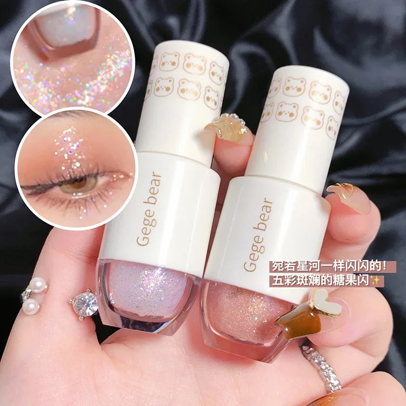 Oklulu  Bright Shine Liquid Eye Shadow Glitter Highlighter Waterproof Pearlescent Sequins Lying Silkworm Fine Korean Cosmetic Makeup