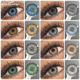 OKLULU  -  Colored Contact Lenses for Eyes 1Pair Natural Color Contact Lenses Yearly Color Green Lens Eye Blue Lenses Gray Pupils