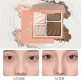 Oklulu 4 Colors Highlighter Contour Palette Makeup 3D Bronzer Matte Facial Contouring Powder Illuminator High Gloss Palette Cosmetics