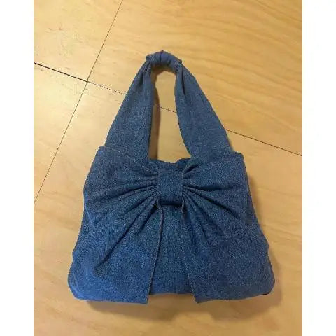 OKLULU  -  Harajuku Bow Denim Shoulder Bags Women High Street Hot Girls Large Capacity Tote Bag Female Fairycore Aesthetic Handbag