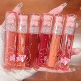 OKLULU  -  Liquid Lipstick Crystal Glossy Lip Glaze Mirror Cute Bear Lip Gloss Waterproof Transparent Nude Lip Girls Makeup Korean Makeup