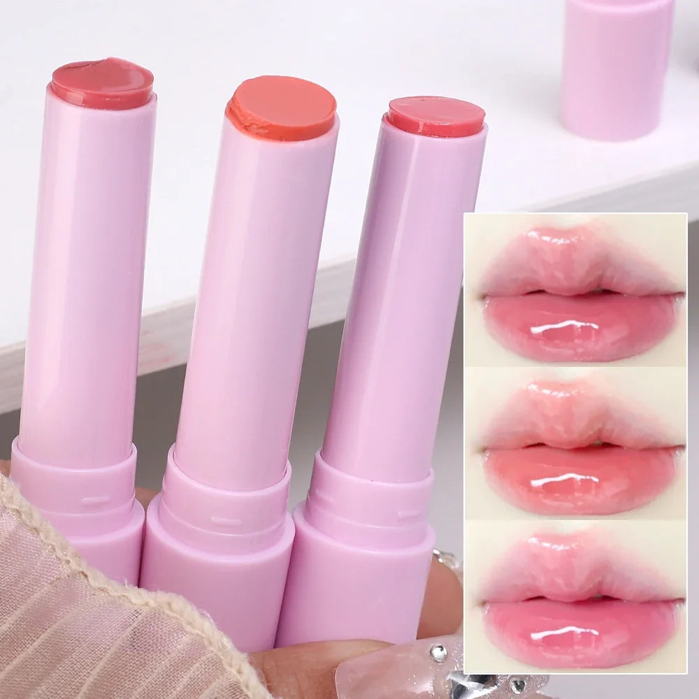 Oklulu Lasting Moisturizing Mirror Lipstick Pen Clear Water Light Solid Lip Gloss 8 Colors Jelly Pink Lips Tint Glass Lip Glaze Makeup