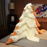 OKLULU Big Size Fluffy Duck Plush Toys Sleep Pillow Cute Animal Stuffed Swan Goose Plush Dolls Floor Mat Kids Girls Birthday Gift