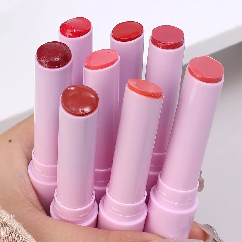 Oklulu Lasting Moisturizing Mirror Lipstick Pen Clear Water Light Solid Lip Gloss 8 Colors Jelly Pink Lips Tint Glass Lip Glaze Makeup