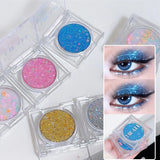 OKLULU  -  Shiny Heart Sequin Glitter Gel Silver Eyeshadow Cream Blue Pink Gold Star Nail Loose Sequins Glue Halloween Body Face Eye Makeup