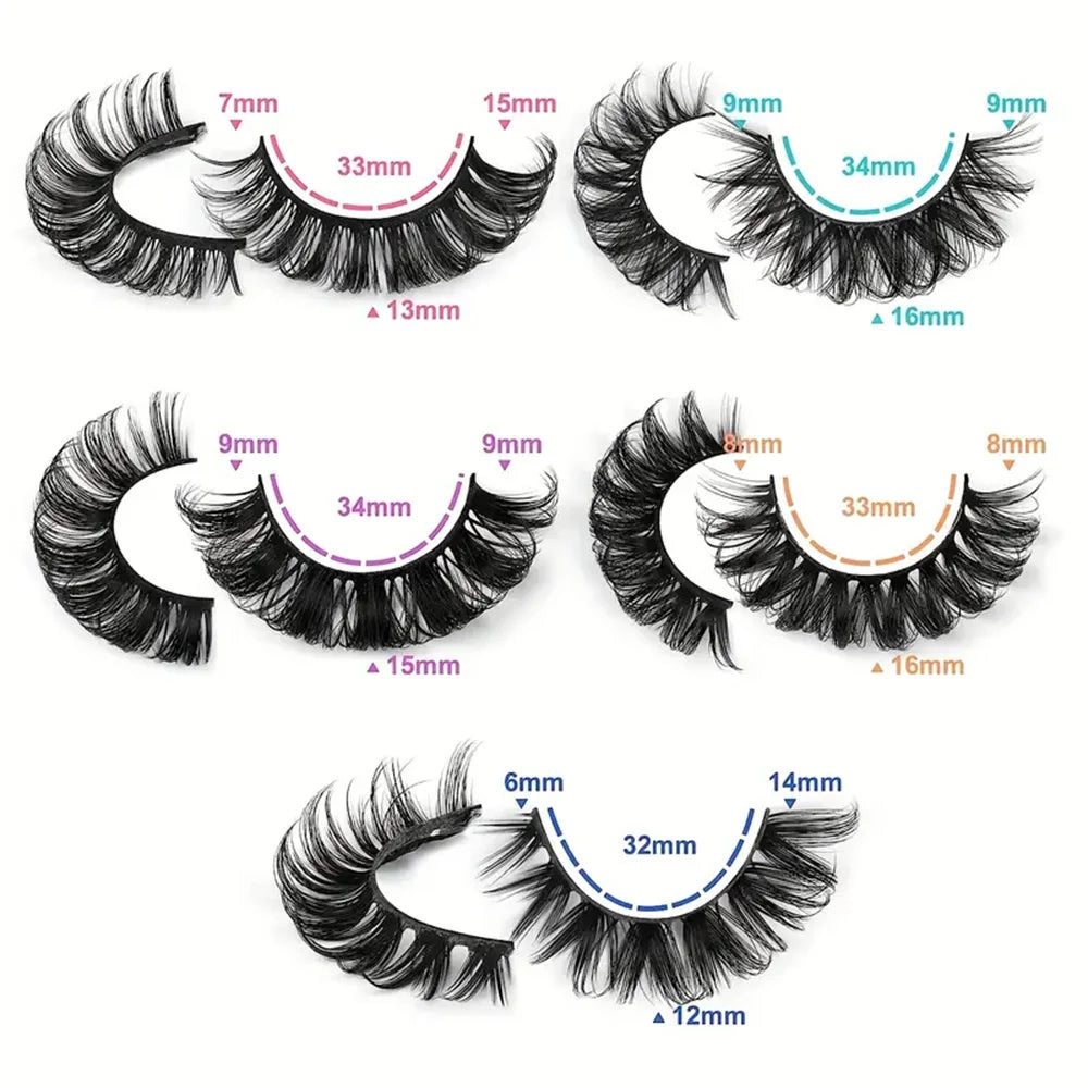 Oklulu 20 pairs Dramatic Volume 3D Faux False Eyelashes for Natural Looking Eyelash Extensions and Makeup