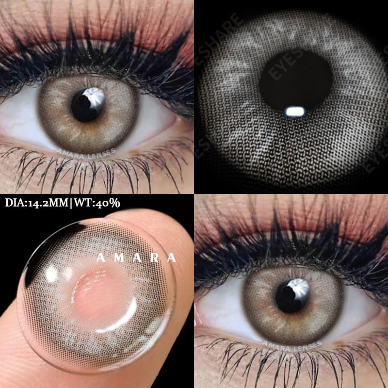 Natural Colored Contacts Lenses Brown 2pcs Contacts Beautful Pupils Color Contacts Yearly Makeup Cosmetic Contact Lens