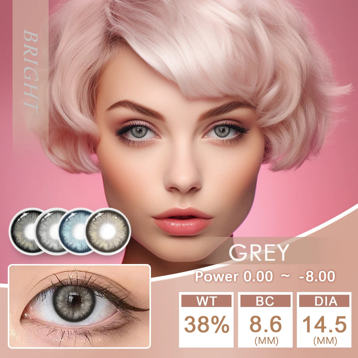 OKLULU Hot Sale Natural Colored Contact Lenses Half Year Color Contact Lenses Multicolored Colored Contact Lens Blue Eye Lens