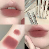 Oklulu Waterproof Moisturizing Tube Lipstick Retro Rose Matte Lasting Sexy Red Lips Tint Pigmnet 6 Colors Velvet Lip Mud Lips Makeup