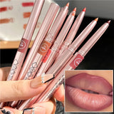 Oklulu Nude Brown Pink Lipliner Pencil Waterproof Lasting Non-stick Cup Moisturising Lip Liner Pen Matte Lips Makeup Lipstick Cosmetic