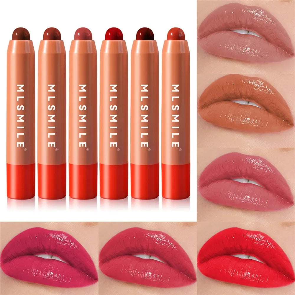 Oklulu Waterproof Nourishing Lipstick Pencil Matte Smooth Nude Pink Lipliner Pen Lasting Not Fading Lip Tint Korean Makeup Cosmetics