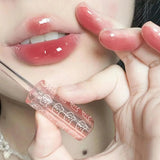 Oklulu New 6 Colors Mirror Jelly Lip Gloss Moisturizing Water Glossy Liquid Lipstick Waterproof Lasting Red Tint Lips Cosmetics Makeup
