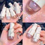 OKLULU  -  Pearlescent Eye Shadow Eyeliner Liquid Eyeshadow Glitter Highlight Cosmetic Shimmer Brighten Lying Silkworm Eye Makeup Cosmetics