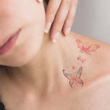 OKLULU  -  Dreamy Butterfly Waterproof Temporary Tattoo Sticker, for use on arms and neck, Long-lasting, Realistic, Fake Tattoo