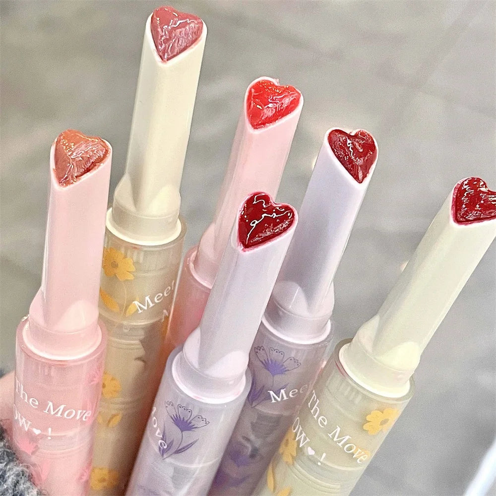 Oklulu  Florette Clear Lip Glaze Flower Love Jelly Mirror Lipstick Waterproof Non-stick Cup Lipstick Transparent Korea Makeup